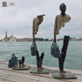 Garden Customized Abstract Man sculpture bronze statues for Decoration